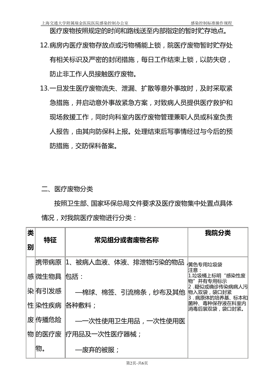 医疗废物处置的标准操作规程_第2页