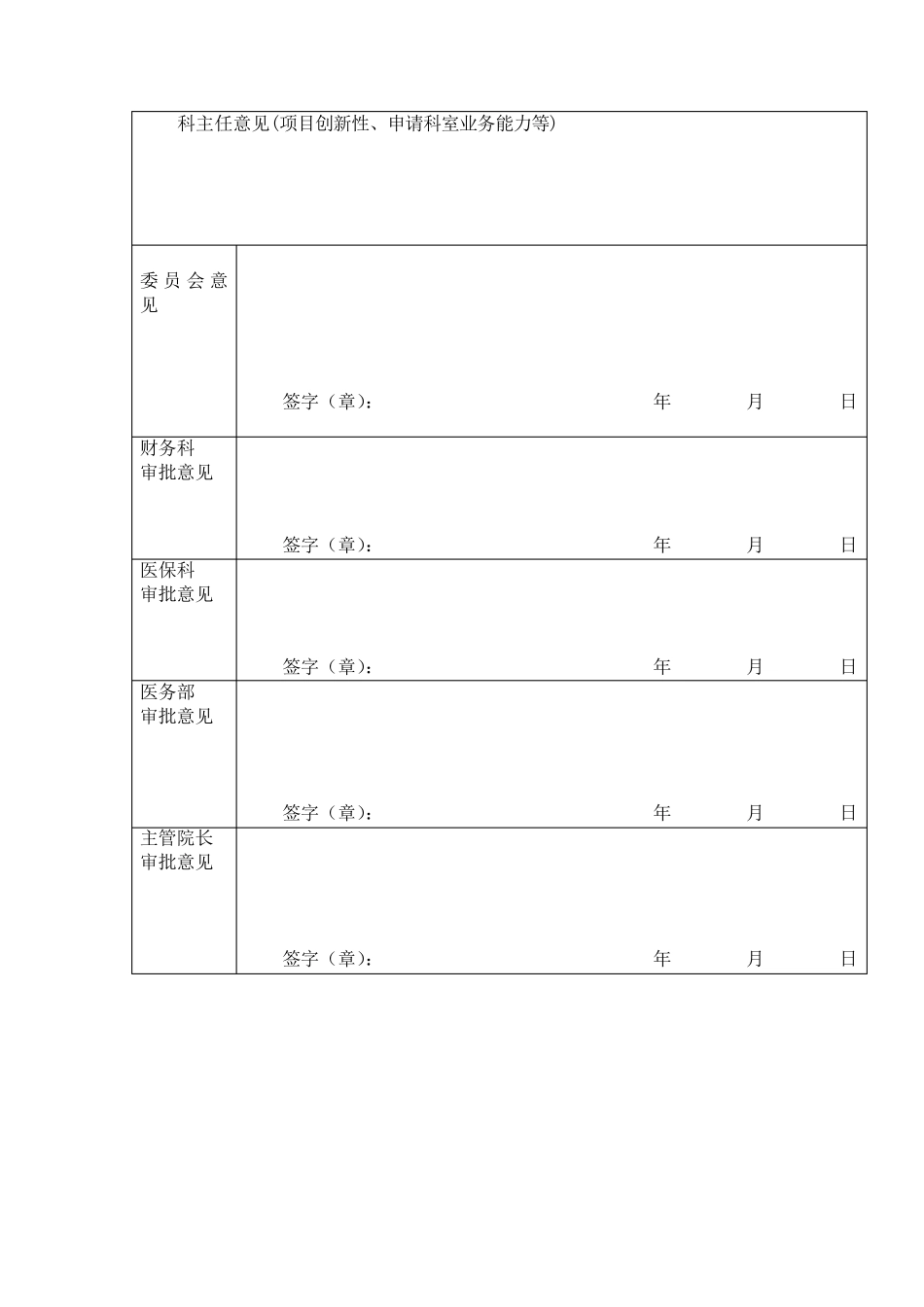 医疗新技术申请表修订版_第2页