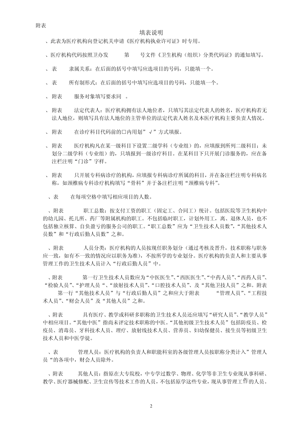 医疗机构申请执业登记表_第2页