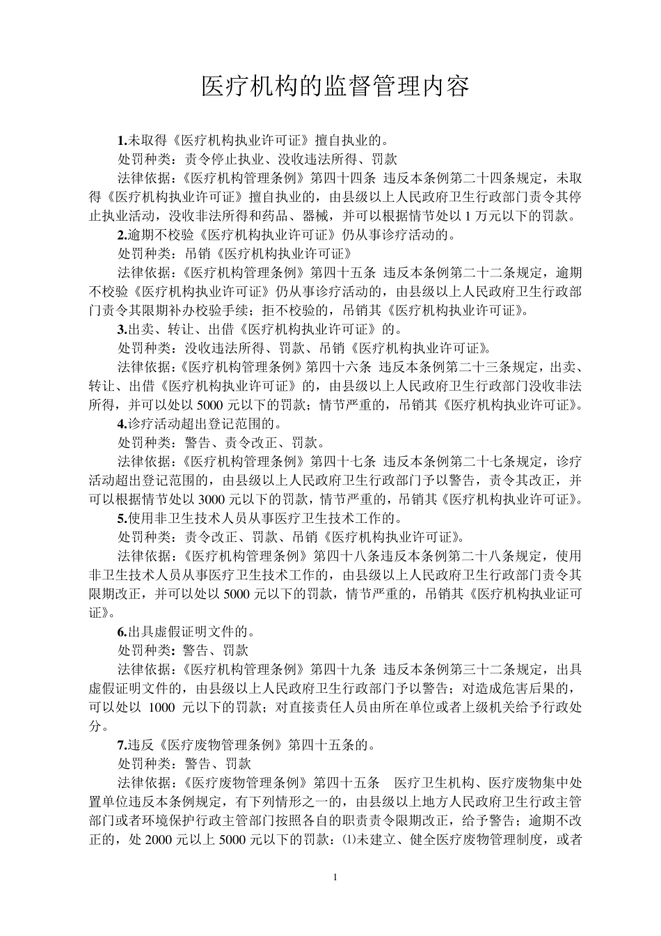 医疗机构的监督管理内容_第1页