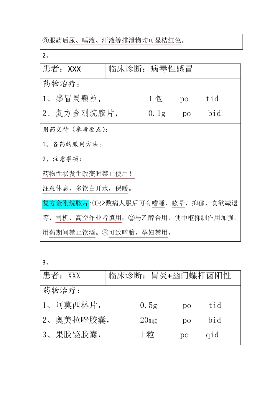 医疗机构药师职业技能大赛用药——交代题_第2页