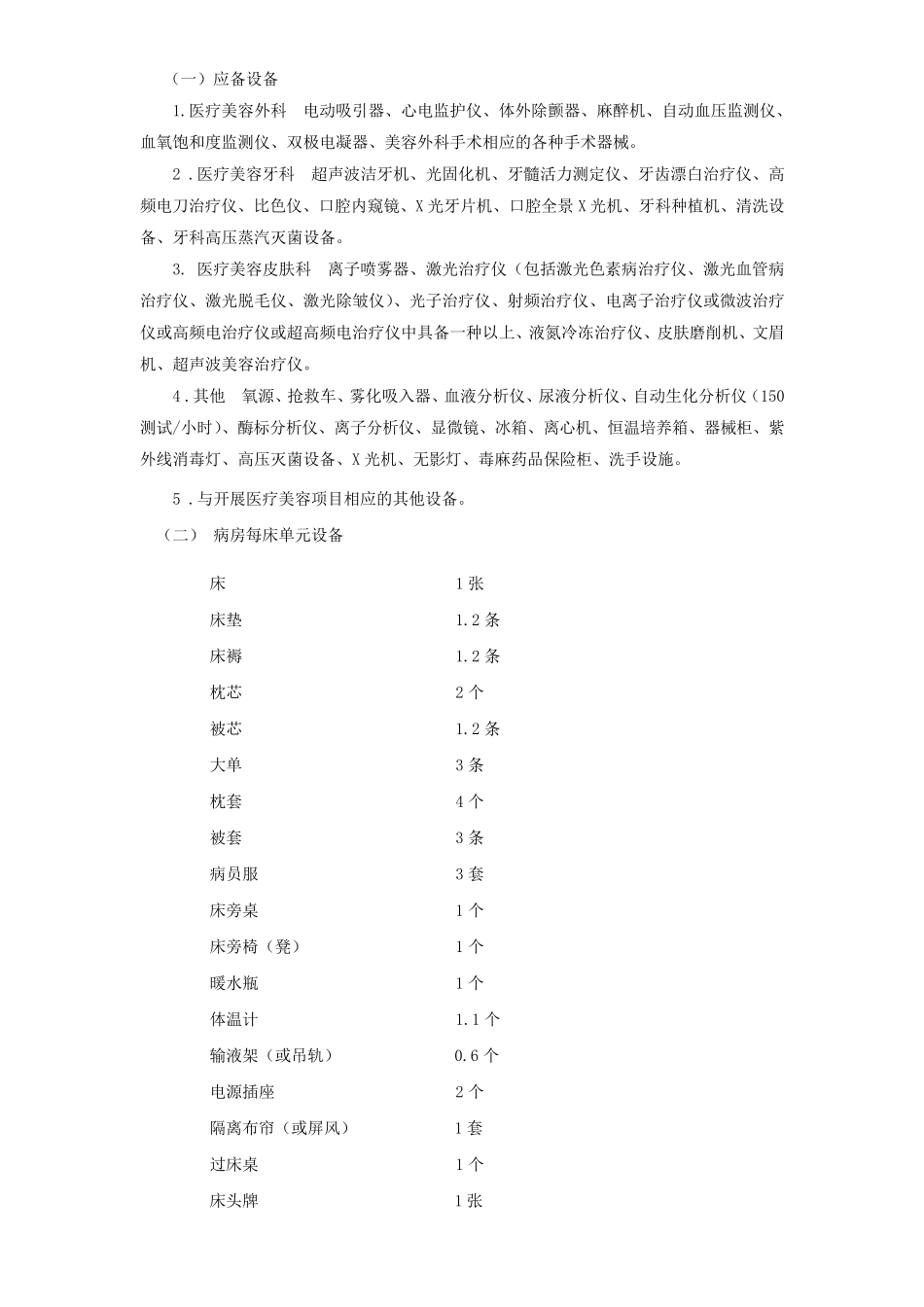 医疗美容机构基本标准_第2页
