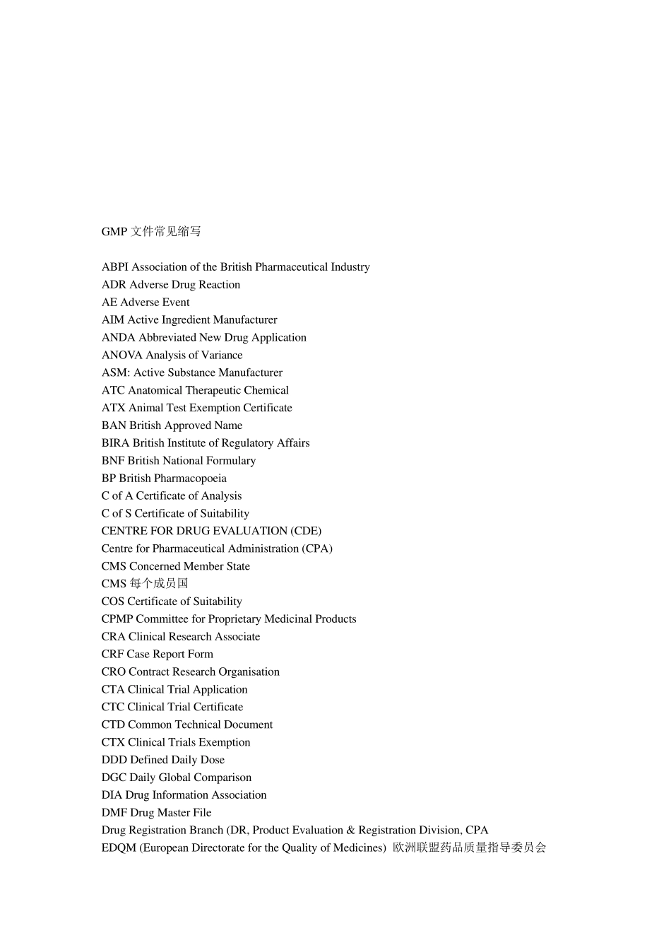 医药行业专业英语词汇(非常有用)_第3页