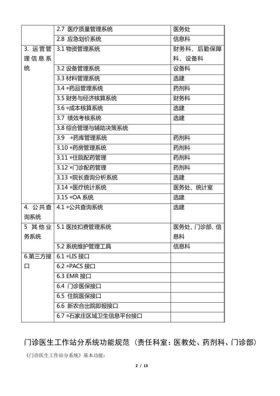 医院HIS系统功能规范_第2页