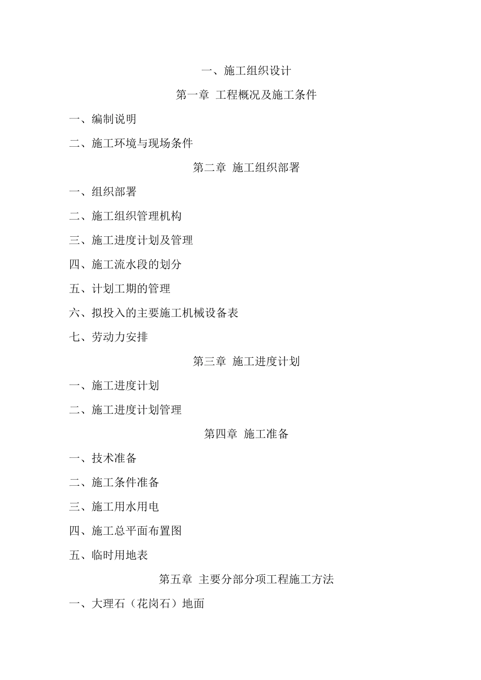 医院内装修施工组织设计方案_第1页