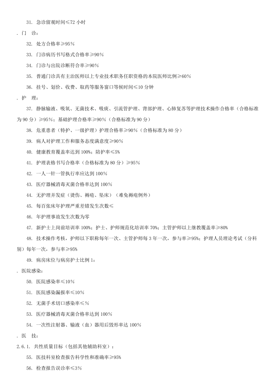 医院医疗质量目标_第2页