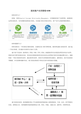 医院客户关系管理HCRM