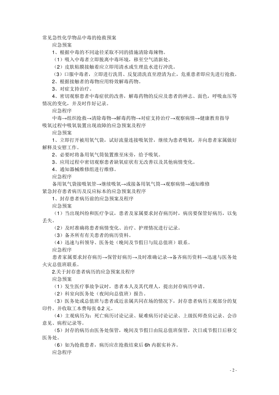 医院护理工作应急预案汇编_第2页