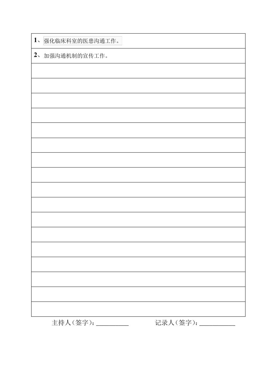 医院沟通小组活动会议记录_第2页