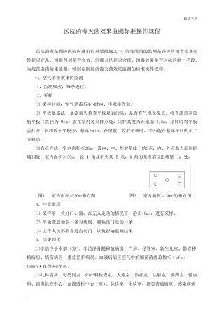 医院消毒灭菌效果监测标准操作规程