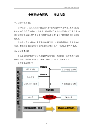 医院满意度提升调查方案