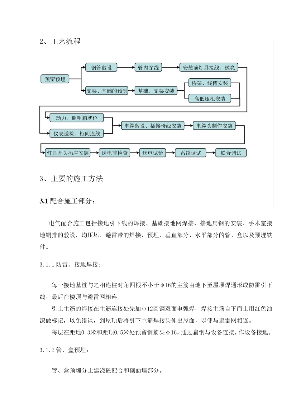 医院病房楼电气施工方案_第3页