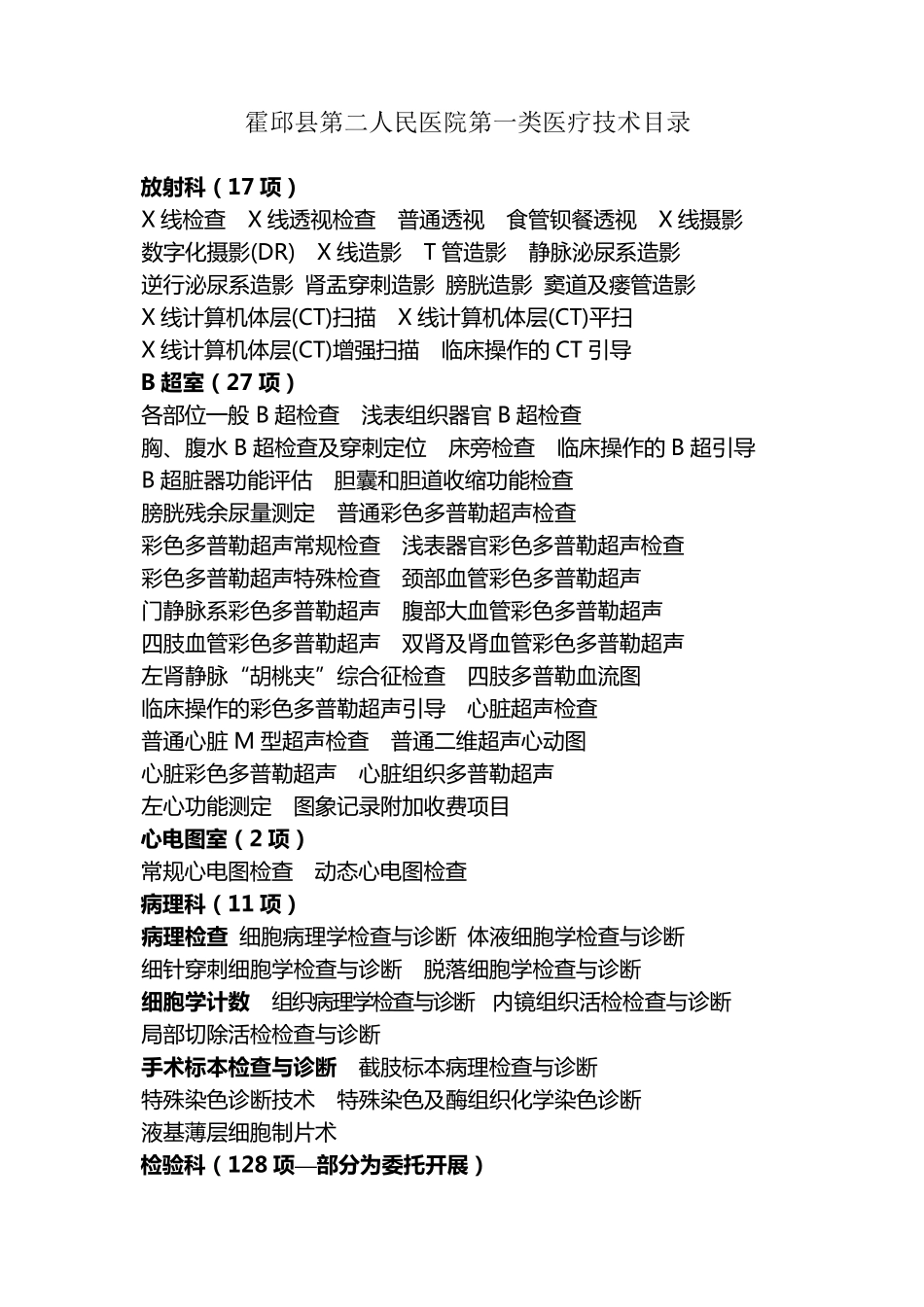 医院第一、二、三类医疗技术目录2_第1页