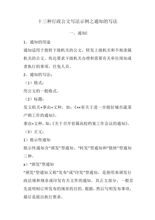 十三种公文格式