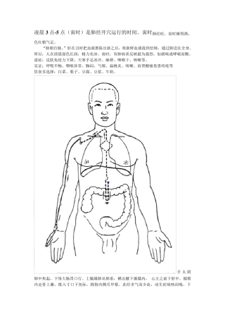十二时辰和人体经络图表