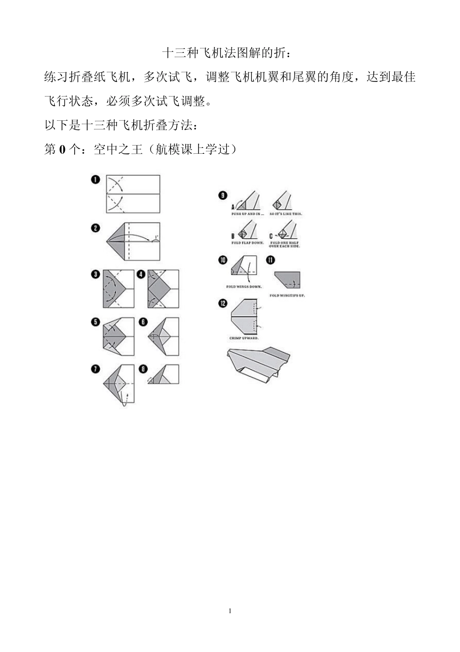 十二种飞机法图解的折_第1页