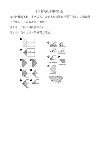 十二种飞机法图解的折