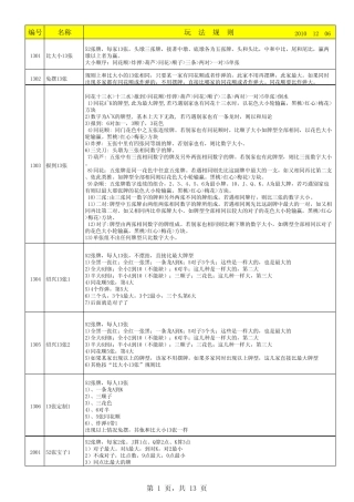 十代扑克分析玩法列表