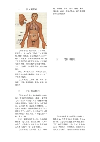 十四经脉_循行路线(图文并茂,精炼易记)