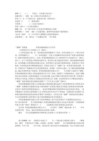 十大品牌之长安瓷砖告诉你：意大利有哪些著名陶瓷品牌
