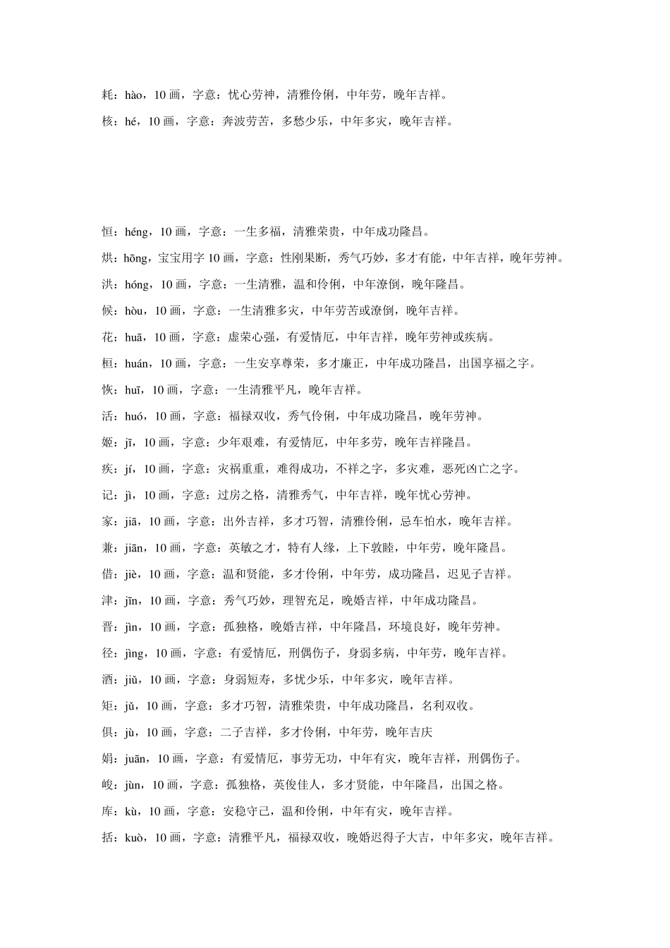 十画汉字取名常用字_第3页