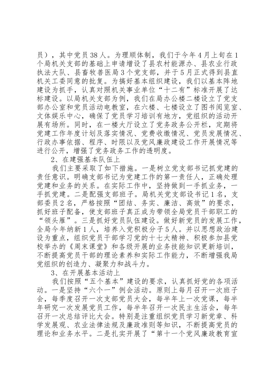 基层党组织“五个基本”建设工作总结_第2页