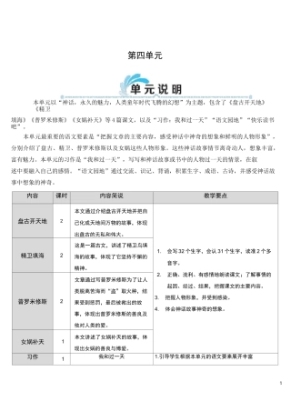部编版小学语文四上12 盘古开天地