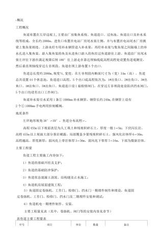 鱼道工程施工方案