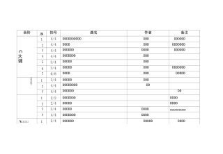 详细版—全国音乐听力考级教程第一级考试内容