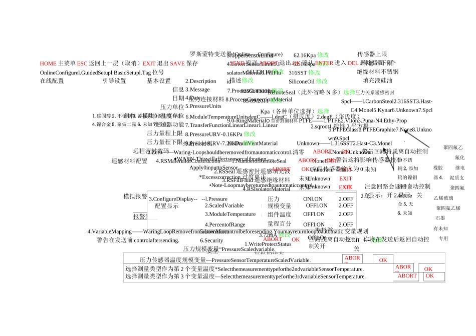 罗斯蒙特变送器475连接中英文对照_第2页