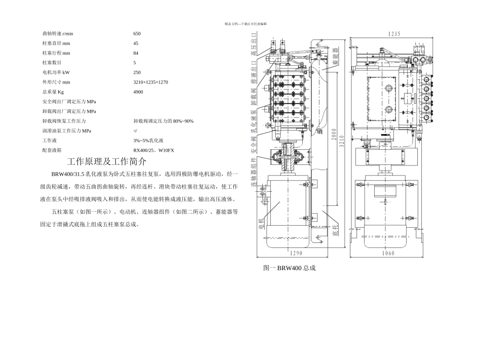 BRW／乳化液泵使用说明书要点_第2页