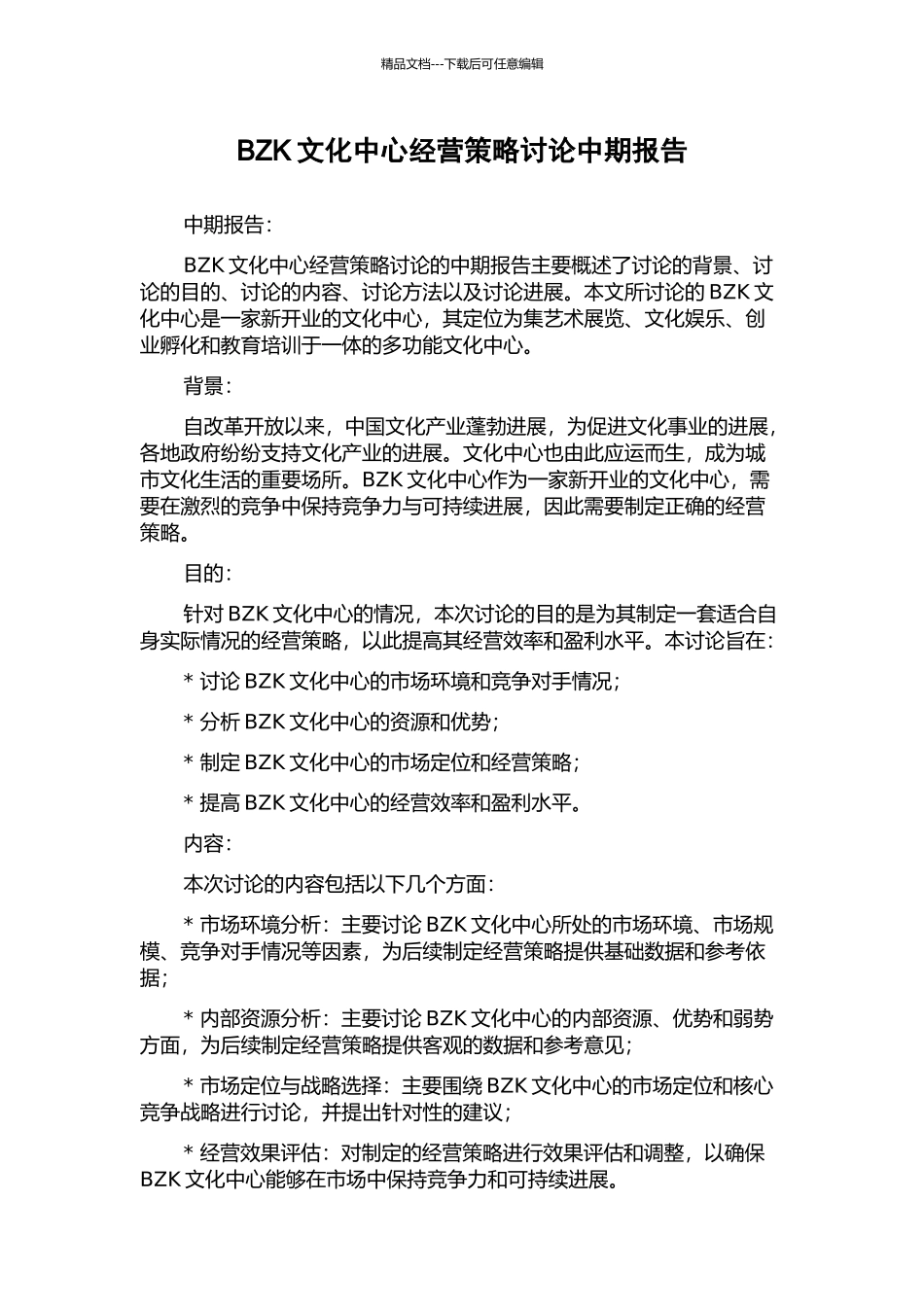 BZK文化中心经营策略研究中期报告_第1页