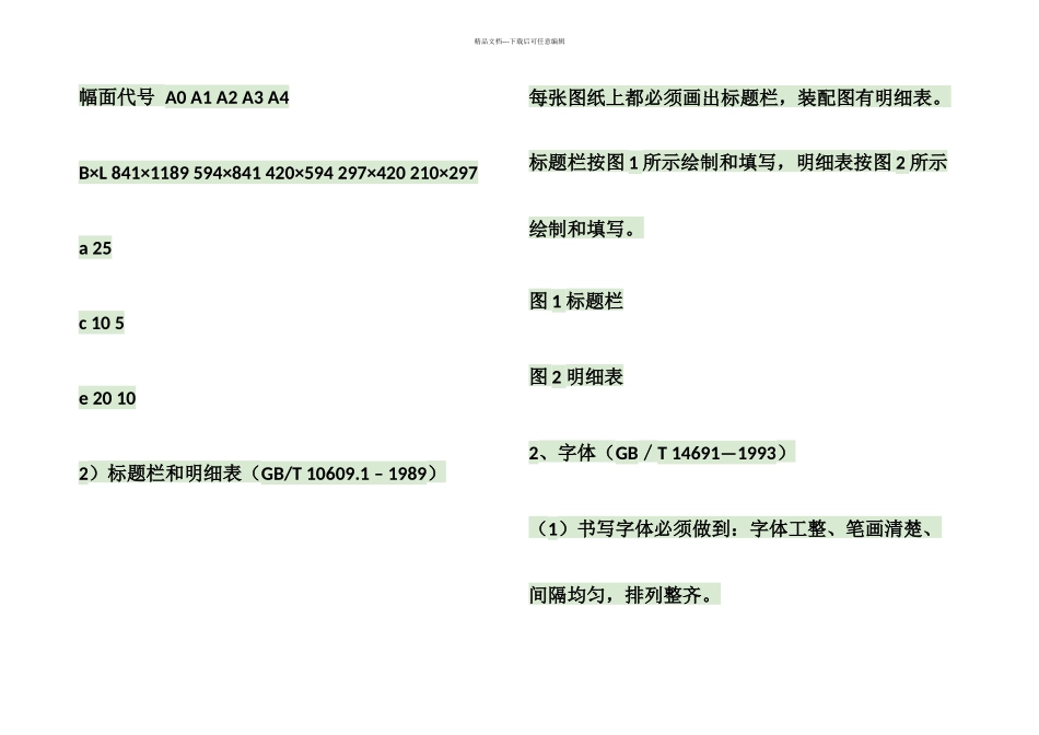 CAD图纸幅面及图框格式尺寸_第1页