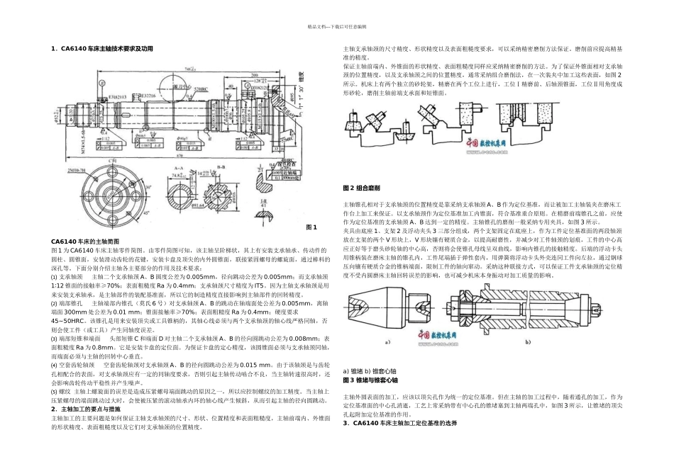 CA车床主轴加工工艺_第1页