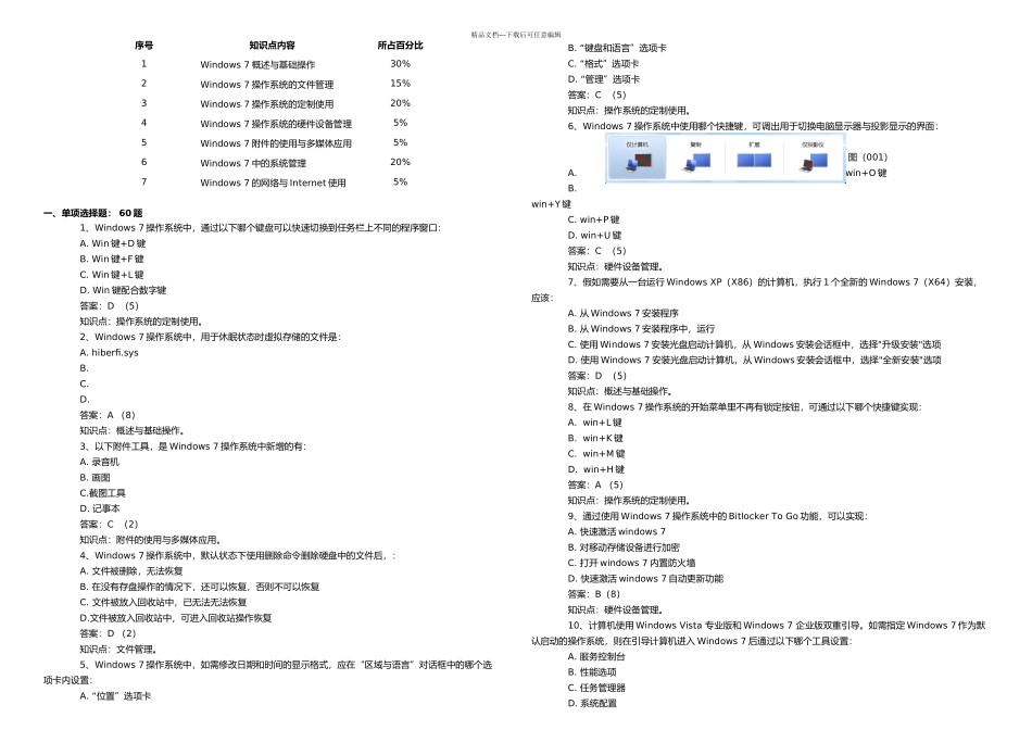 CEAC操作系统windows试题库_第1页