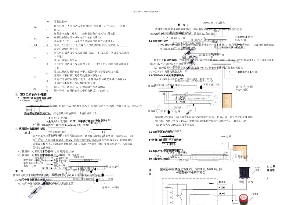 CHDAT系列门禁控制器说明要点_第3页