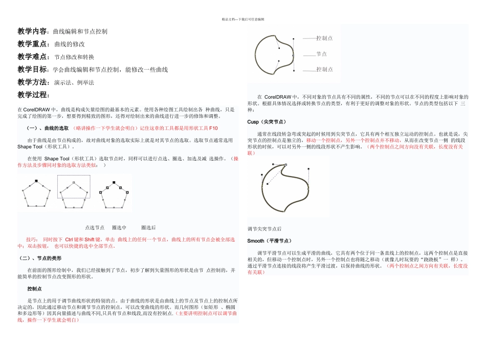 Coreldraw曲线编辑和节点控制_第1页