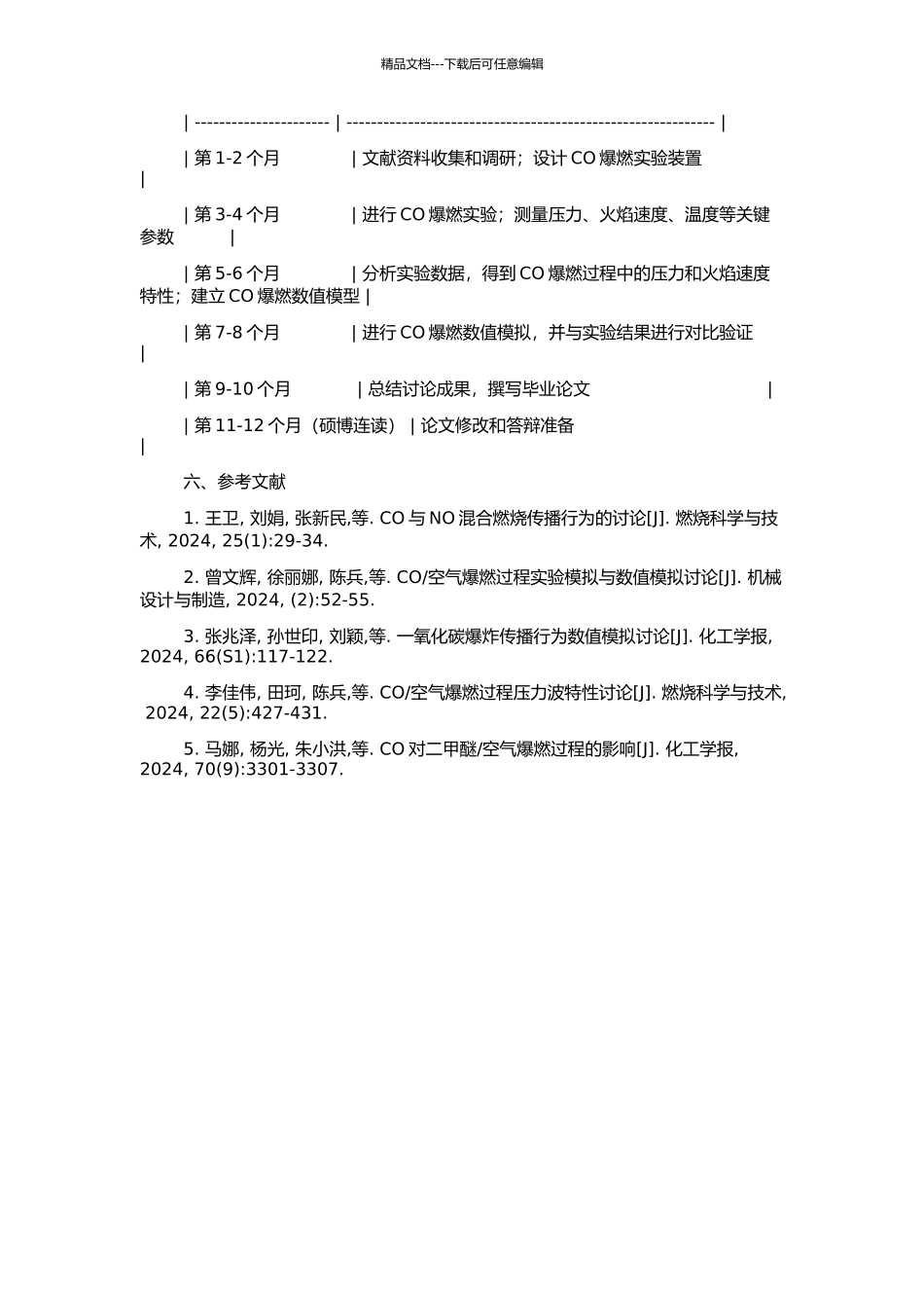 CO爆燃过程中的压力和火焰速度特性研究的开题报告_第2页
