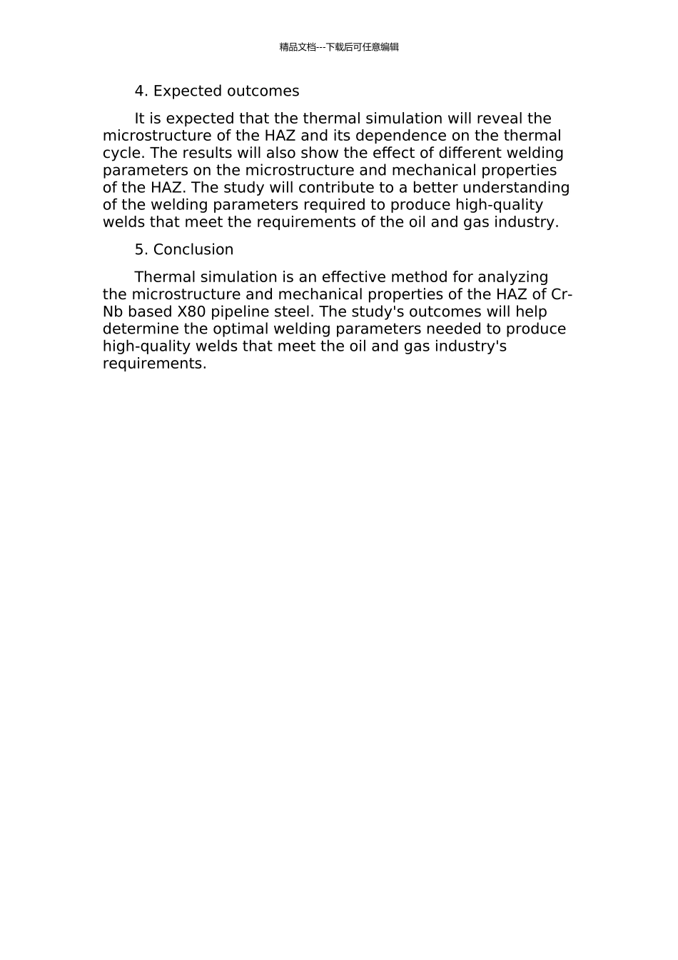 Cr-Nb系X80管线钢焊接热影响区组织和性能的热模拟的开题报告_第2页