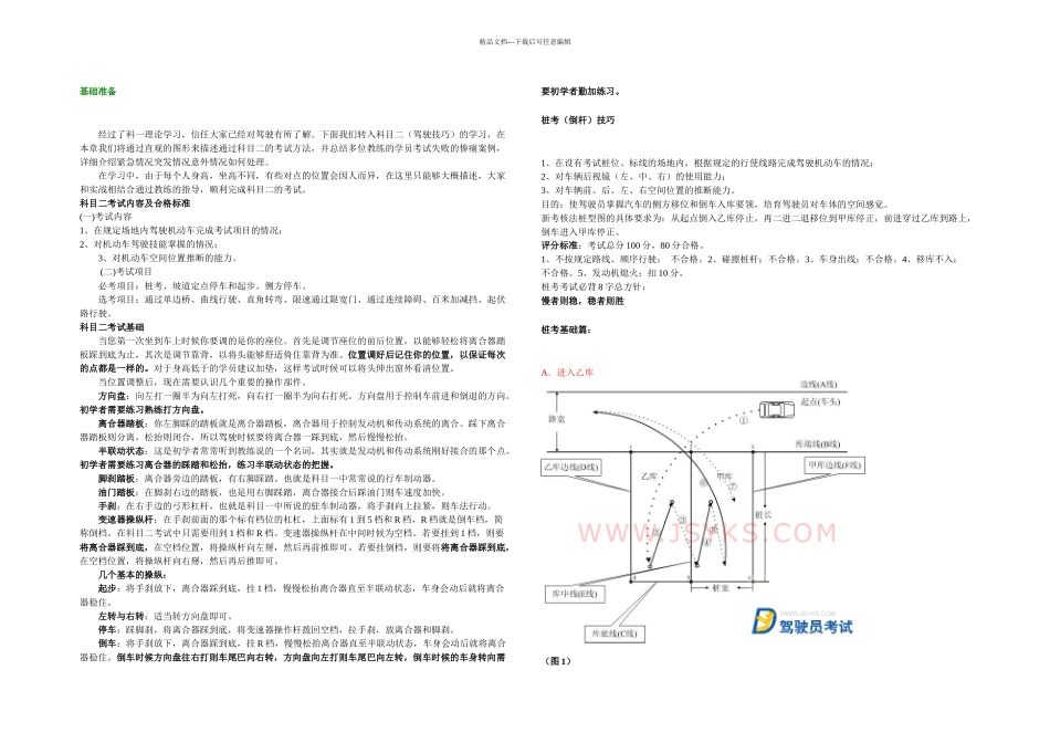 C皮卡考驾照科目二必看重要_第1页