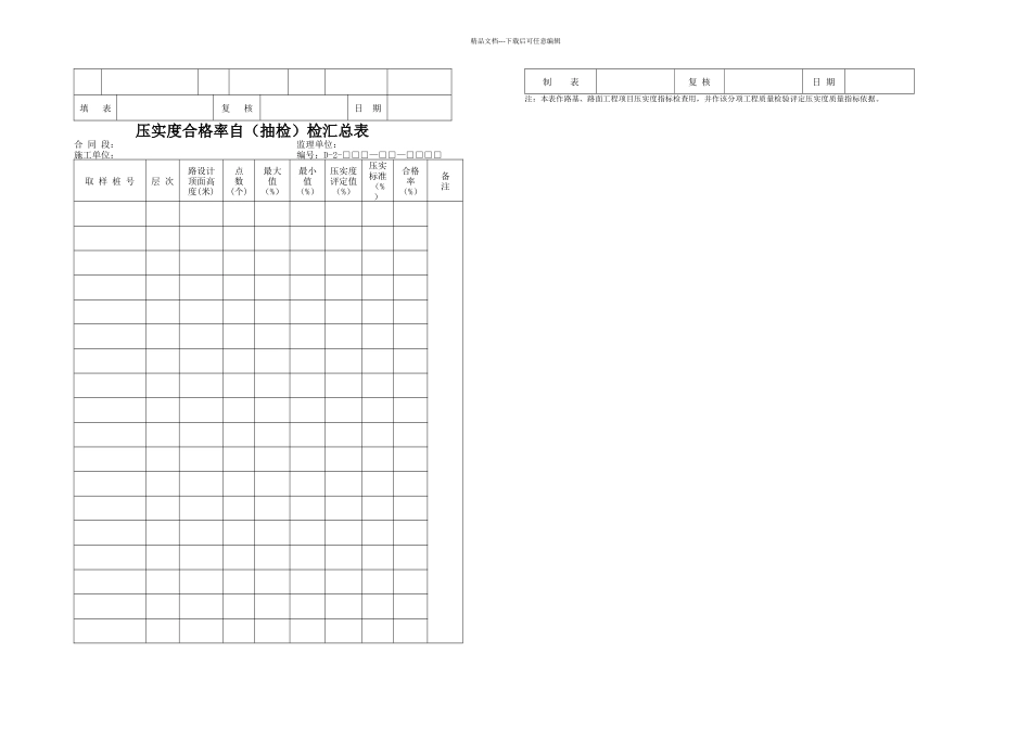 D表公路工程汇总表格_第2页