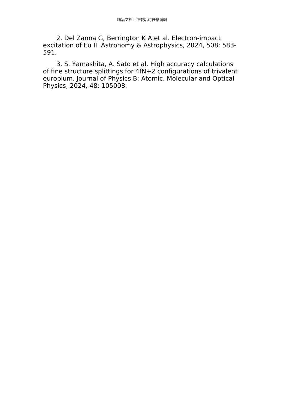 Eu原子4f76p12nd自电离衰变分支比的研究开题报告_第2页