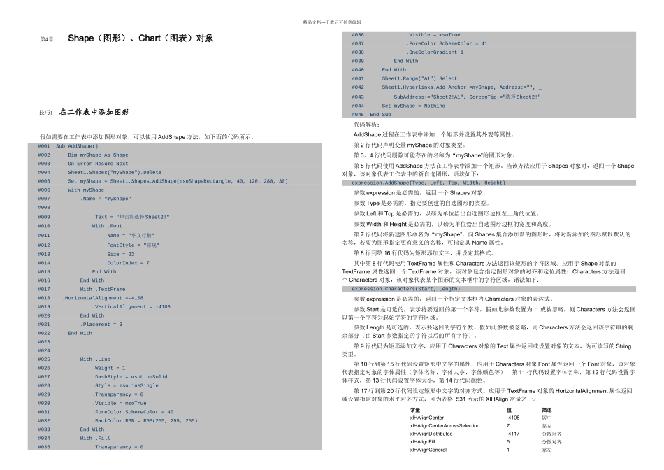 ExcelVBA常用技巧shape及Chart对象_第2页