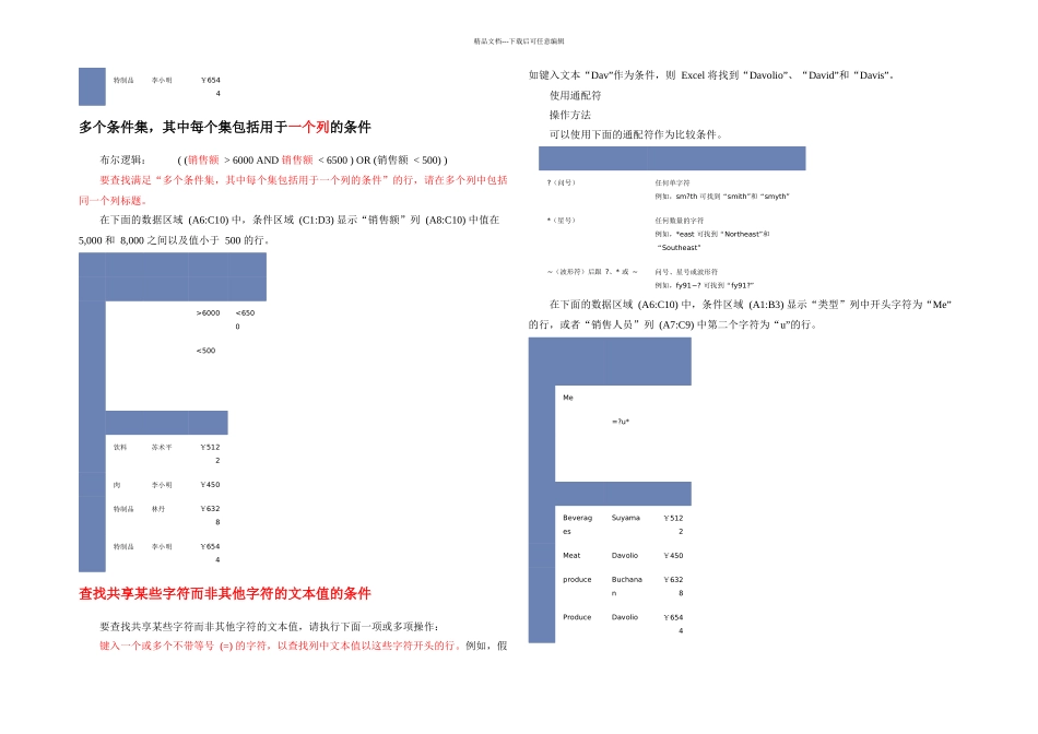 excel高级筛选条件格式方法大全_第3页
