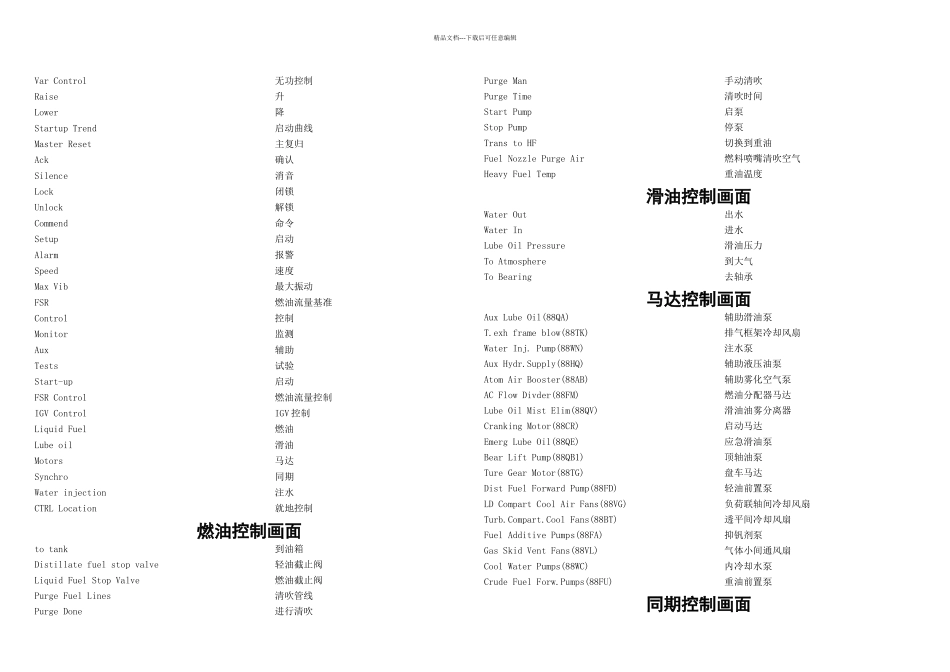 E燃气轮机中英文对照表_第2页