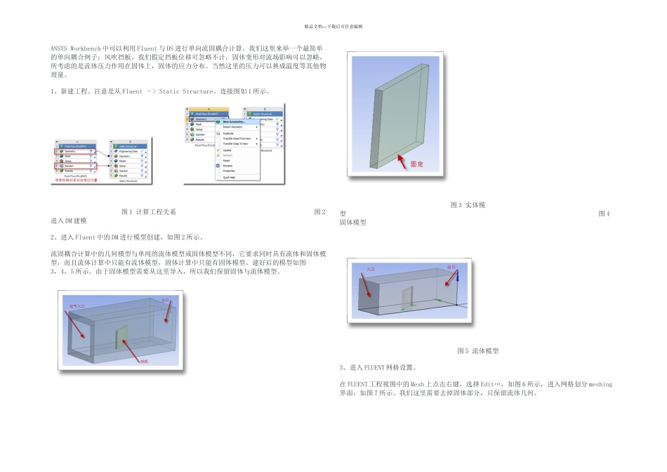 fluent单项流固耦合_第1页