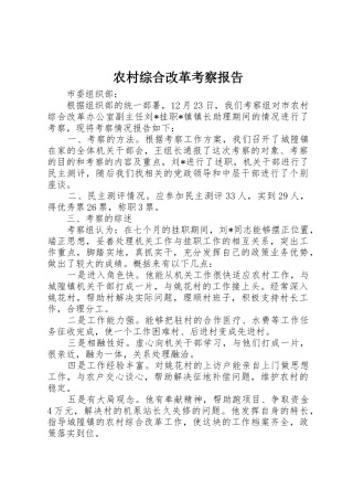 农村综合改革考察报告_1