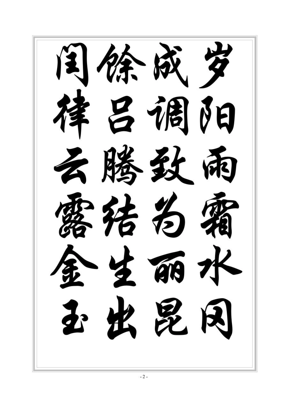 千字文华文行楷_第3页