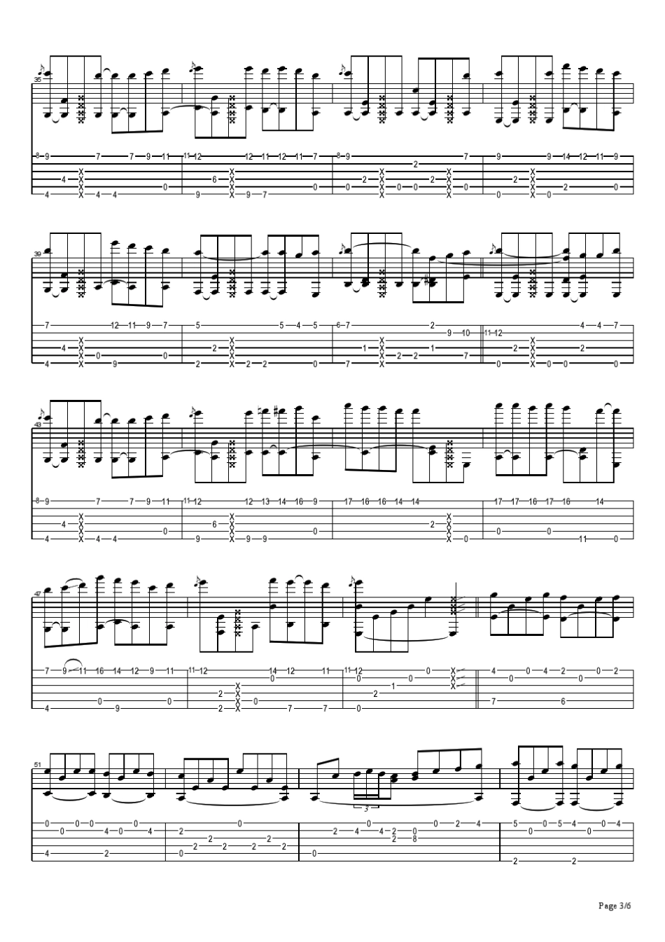 午后柠檬树下的阳光(指弹谱)_第3页