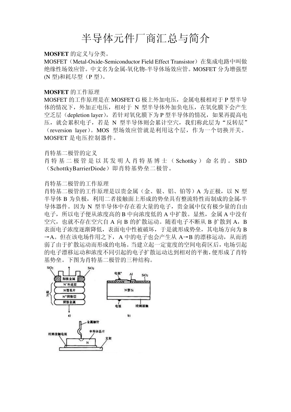半导体元件厂商汇总_第1页